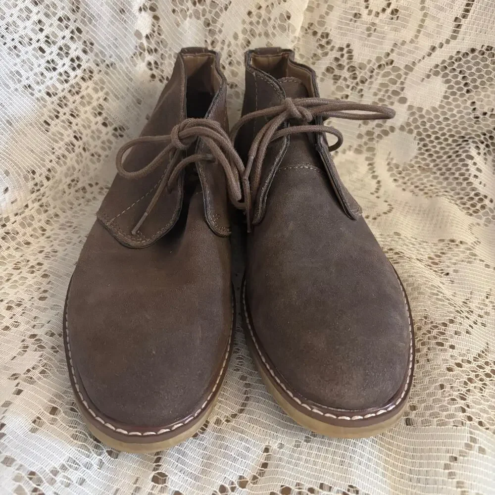 Banana Republic Men's US 8 Brown Suede Leather Chukka Boots